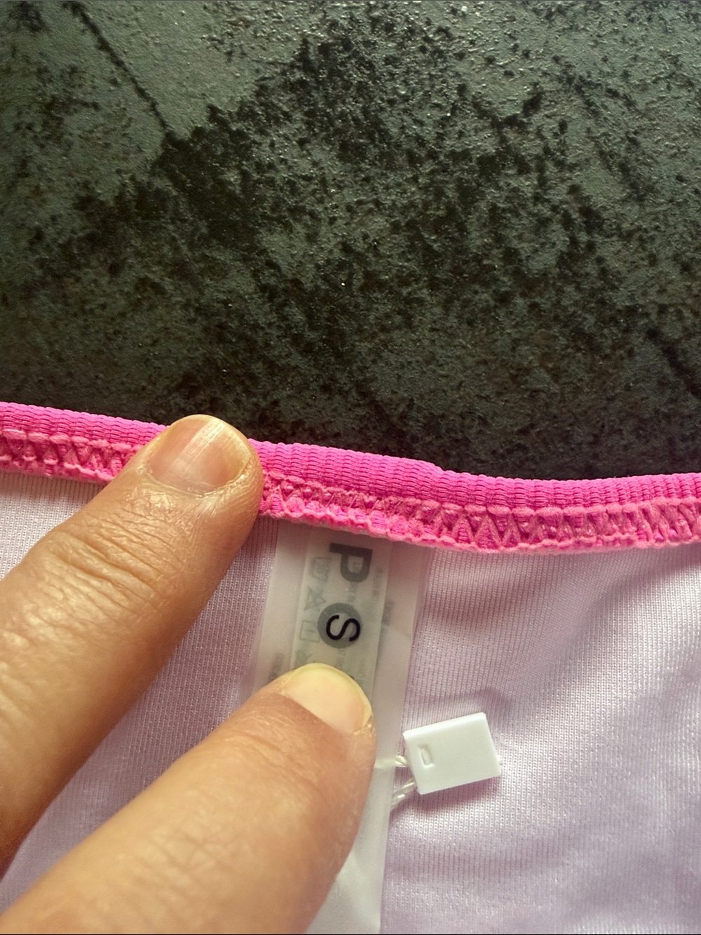 Popvil Colorblock High-Waist Bikini Bottoms — Pink, Purple, Yellow Trim NWT - Picture 3 of 5
